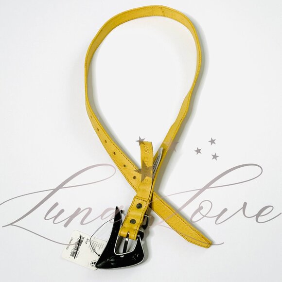 FREE PEOPLE Billie Leather Belt In Honey (size S/M) NWT - Picture 4 of 6